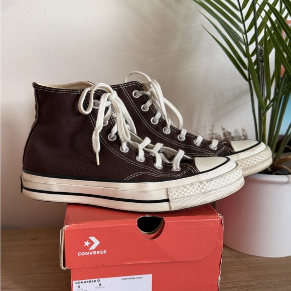 Converse Shoes - Converse unisex High-Top Sneakers - Dark Brown